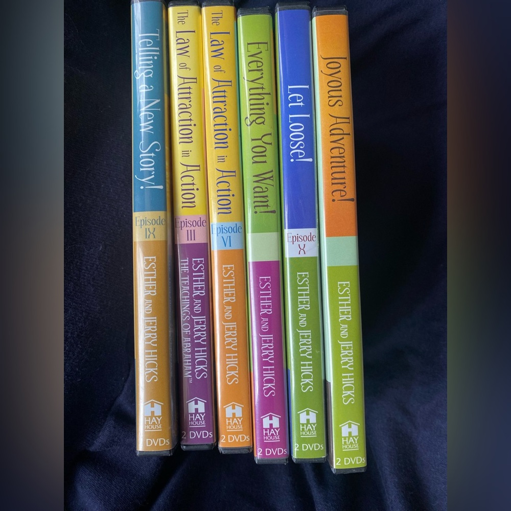 Esther and Jerry Hicks DVD Lot Law of Attraction Hay House 8 2-disc sets